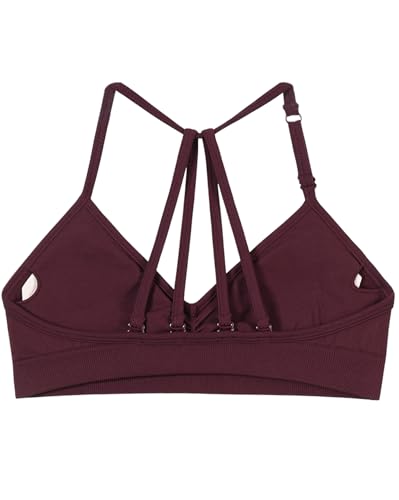 Image of AUROLA Mercury Workout Sports Bras Women Athletic Removable Padded Backless Strapy Minimal Crop Top