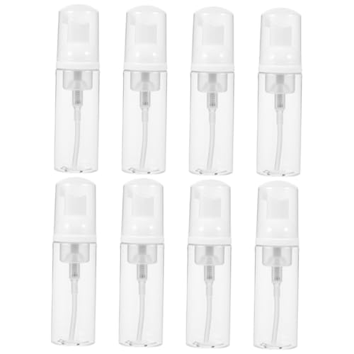 MOTHNUR 8 Piezas Botellas Espuma Transparentes Recargables Dispensador Jabón Viaje Portátiles para Limpiador Facial Champú Cremas