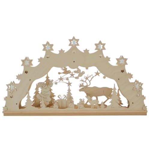 Erzwelt - Lichterbogen ELB – Schwibbogen aus Holz – Leuchtbogen...