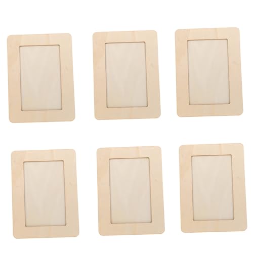 WEKAMOS 8個 木製相框 未塗装 木製フォトフレーム クラフト用無垢材写真立て 結婚式誕生日装飾向け 安定した丈夫な素材