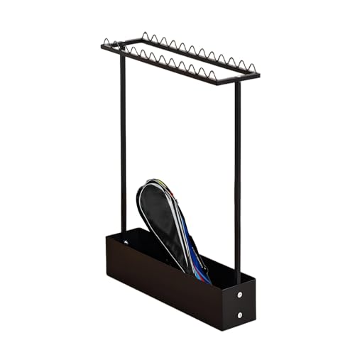Rangement raquette badminton et tennis avec panier de sport pour clubs
