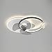 NUACOS Ventilateur de Plafond avec éclairage, 70W avec télécommande et lumière, Ventilateur de Plafond avec télécommande de lumière LED Gradation de la Vitesse du Vent réglable en 6 Directions.