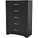South Shore Step One 5-Drawer Chest-Pure Black