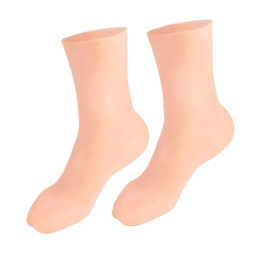 POPETPOP 1Pair Hydrating Foot Moisturizer Socks for Women Soft Gel Lotion Sock with Honeycomb Design for Dry Feet Care Comfortable for Home Office and Travel