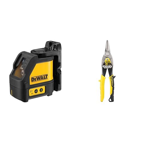 Laser en croix autonivelant DeWalt et cisaille en acier forgé chromé Stanley