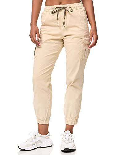 Pantalon cargo pour femme Tazzio F600 coupe droite en coton confortable