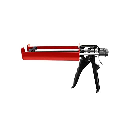 QWORK Caulking Guns, 400ml/13.5fl oz Dual Component Applicator with Comfort Grip, 1 Pack Red