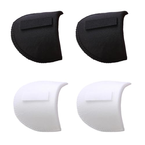 2 Paia di Spalline Imbottite Reutilizzabili, in Nero e Bianco, Ideali per Blazers e Vestiti, Perfette per Cucito e DIY, Accessori di Modisteria per Abbigliamento, Spalline del Vestito