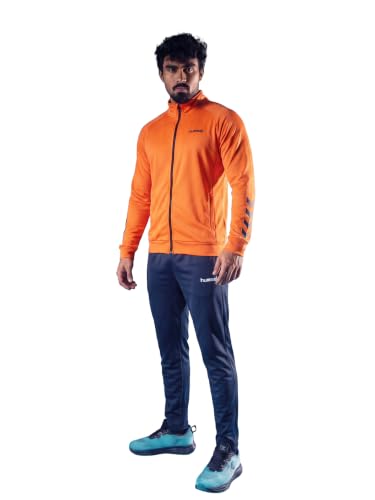 Image of hummel Promo Men's All weather Regular Fit Track Suit with Zipper and Pockets Comfortable Breathable Stretchable Soft Fabric For Everyday Use Ideal for Gym Training or Running Loungwear