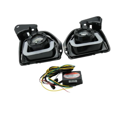 TOTMOX LED Daytime Running Light, 2pcs Car 12V DC Waterproof LED DRL Fog Light Turn Signal Lamp Replacement, Compatible with Toyota Hiace 2014-2018 (Amber+White)