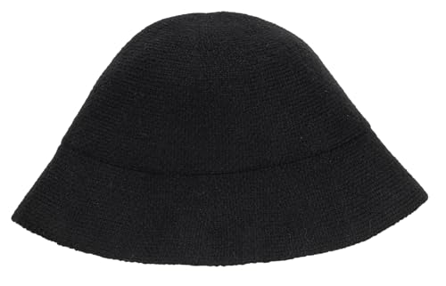 Sombrero de punto para mujer invierno negro miniatura 5