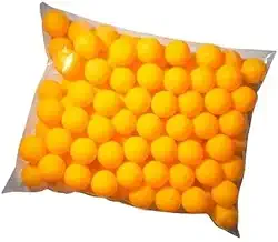 Bolinhas de Ping Pong Laranja Pacote com 18 Unidades para Tênis de Mesa, Brincadeiras e Artesanatos - Escritex