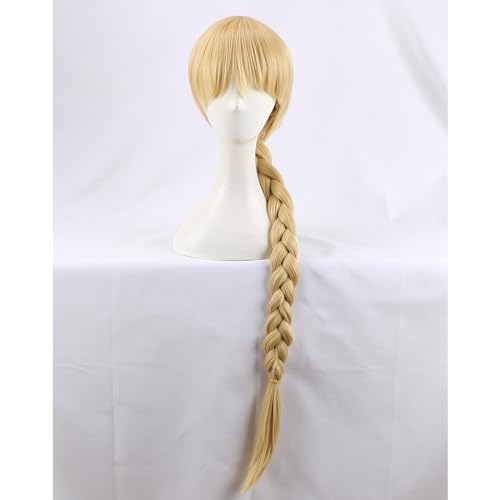 Perruque blonde longue ondulée pour corriger la perte de volume femme