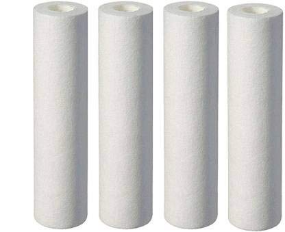 Care & Made (PP) Prefilter Inline 10, AquaGrand Sand Dust Dirt Remove and Micron Aqua Grand Spun Filter for Kent RO UV UF Mineral Water Purifiers Service Solid Cartridge, Pack of 4