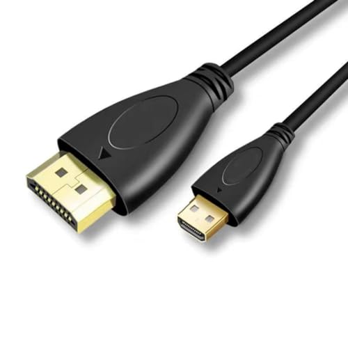 CAMKOO Micro HDMI to HDMI Adapter Cable, 10.2Gbps High-Speed, 4K@30Hz, 1080p, Ethernet Ready, 3.3Ft, Black,2-Pack