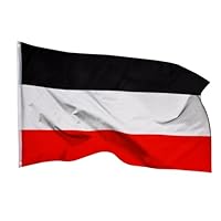 PHENO FLAGS Deutsches Kaiserreich Flagge, 90x150cm - Wetterfeste schwarz weiß rote Flagge mit Doppelnaht und Metallösen, Deutschland 1870-1919