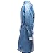 TRONEX 50 Pcs AAMI Level 2 Chemotherapy Gown Waterproof Thick Disposable Gowns Blue Medical Isolation Gowns Hook-and-Loop Neck Closure (X-Large)