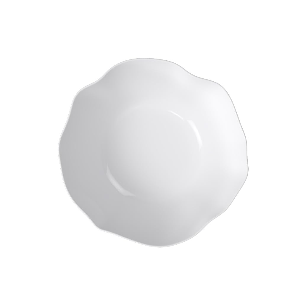 Villeroy & Boch – Pura Salad/Serving Bowl, Approx. 26 × 26 × 10.5 cm, Pure White, Dishwasher-Safe & Microwave-Safe, Flowing Shape, Premium Bone Porcelain Made in Germany