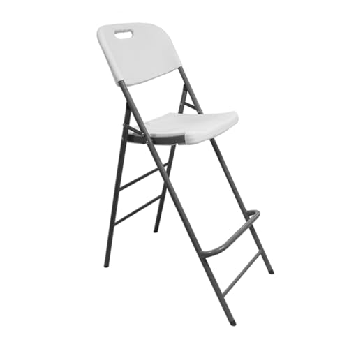 TERRE JARDIN Chaise Haute Pliante 45 x 79 x 121 cm Blanche