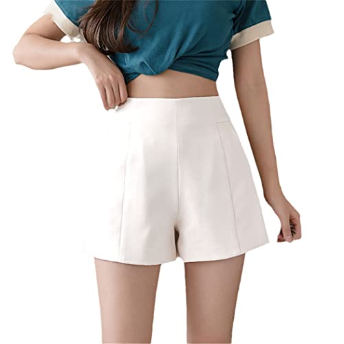 Short en mousseline de soie blanc haut de gamme avec coupe ample et chic