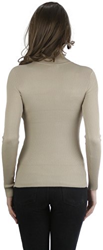 Image of ToBeInStyle Women's Classic Knit Fold Over Turtleneck Pullover