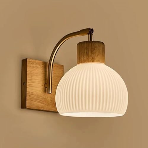 COSRUB Lámparas de pared creativas del norte de Europa, lámpara de pared de vidrio blanco lechoso con forma de globo for dormitorio, sala de estar y comedor.(20cm/7.8in)