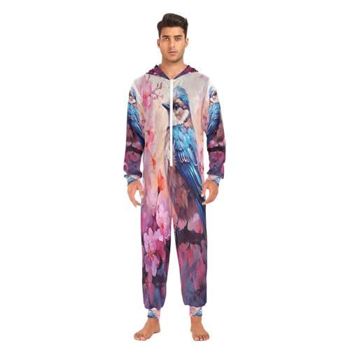 Pyjama une pièce à capuche oiseau mignon, le cadeau original idéal