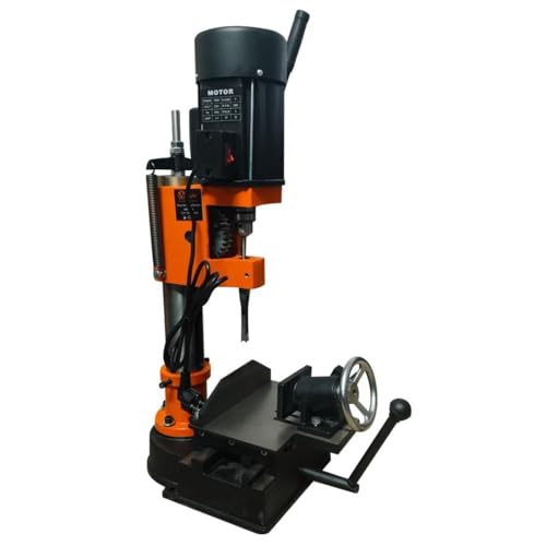 Image of VOLTZ VZ-MK-750A Wood Bench Mortiser Wood working Mortising Machine RPM-2840, Black /Orange (750W) Set