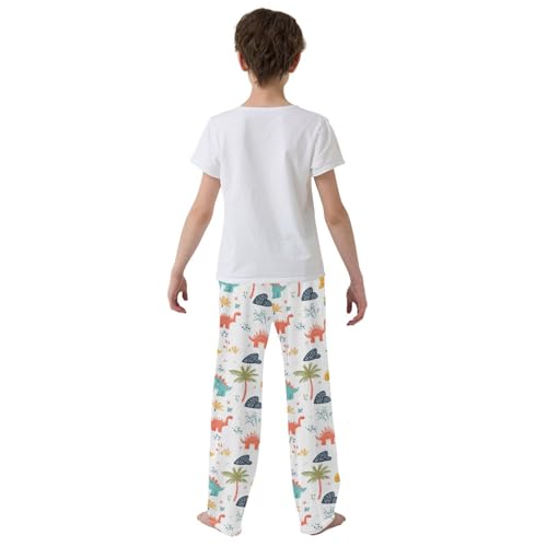 Pajama Bottoms, Pattern with Colorful Dinosaurs Sleeping Pant Lounge Wear Pajamas Long Pants Sleepwear Pjs3