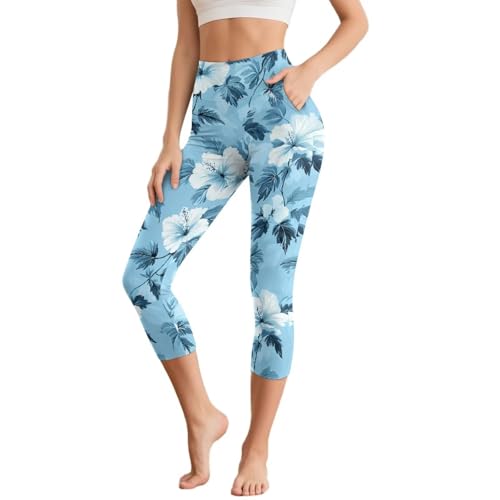 Legging capri gainant taille haute avec contrôle du ventre pour fitness et gym