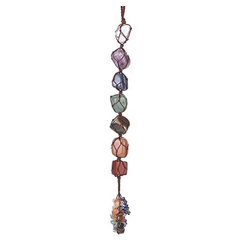 ConStore 7 Chakra Crystals Hanging Ornament Gemstones Reiki Healing Ornament Home Indoor Car Decoration for Good Luck Yoga Meditation Protection Cover