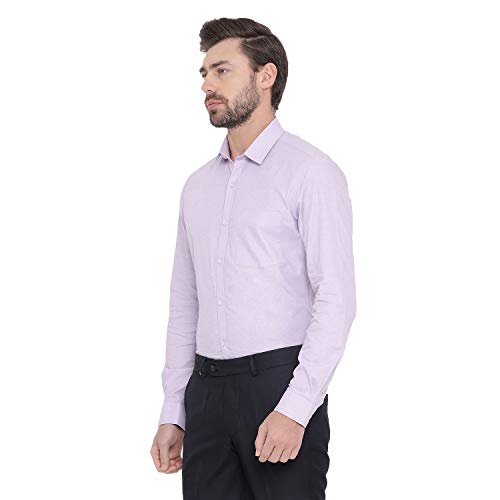 Image of Turtle Men 100% Cotton Slim Fit Yellow Solid Formal Shirt