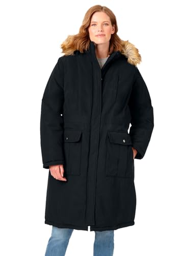 Image of Woman Within Plus Size The Arctic Parka In Extra Long Length - 30/32, Black