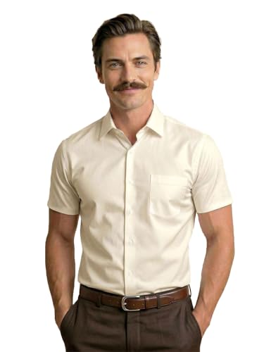 THE FORMAL CLUB Men's 100% Cotton Shirt | Smart Fit | Half Sleeve...
