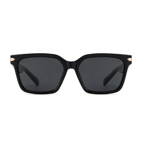 OUWEN Retro Oversized Polarized Square Sunglasses Womens Mens, Trendy Colored Rectangle Sun Glasses Y2K Shades OW22343