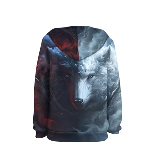 Image of GLUDEAR Teen Boys Girls Novelty Animal Galaxy Hoodies Sweatshirts Pullover