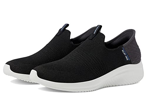 Image of Skechers Women's Hands Free Slip Ins Ultra Flex 3.0 Smooth Step Sneaker, Black, 8 Wide