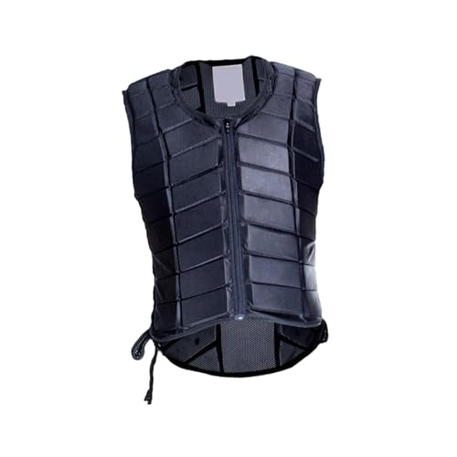 Milageto Gilet Protettivo Professionale per Equitazione, Nero, Antiurto, Imbottito, Confortevole,