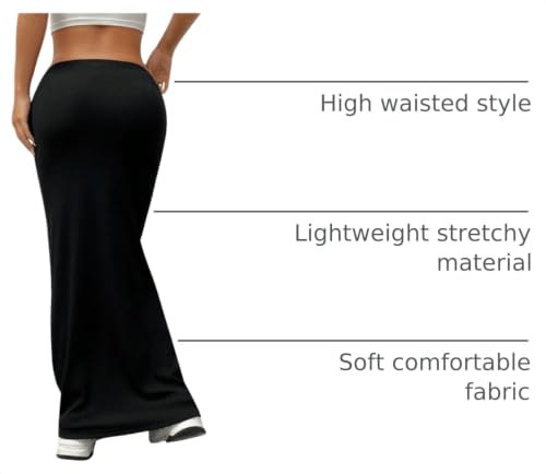 Image of GORGLITTER Women's Trendy Pencil Long Maxi Skirts High Waisted Skirt