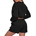 Vidifid Womens 2 Piece Outfits Sweatsuit Sweat Shorts Sets Oversized Lounge Matching Sets Fashion Tracksuit Set