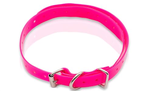 Replacement ¾” Collar Strap Bands with Double Buckle Loop Training for All Brands of Pet Shock Bark e Collars and Fences. (Pink)