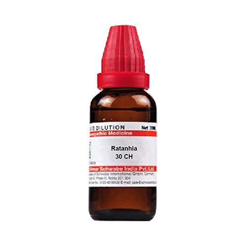 Dr Willmar Schwabe India Ratanhia Dilution 30 CH - Bottle of 30 ml Dilution