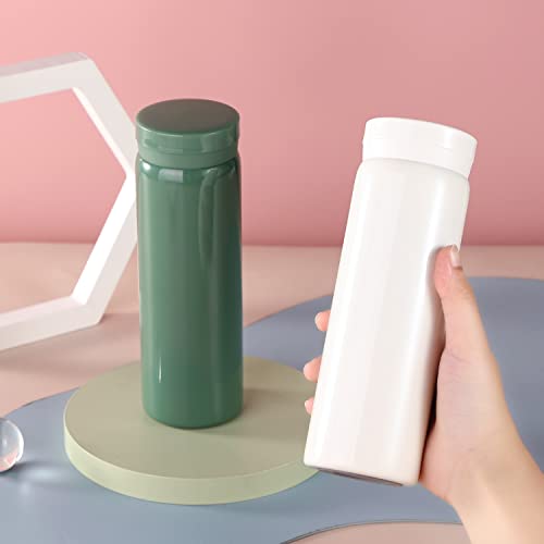 Kleine Thermosflaschen Edelstahl - niedliche Wasserflasche, vakuumisolierte Flasche für heiße und kalte Getränke(BPA-freie, weiß, 200 ml) – Ansicht 6