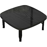 Kovwenz 正方形畳テーブル 折りたたみ式 70×70×35 モデル ロータイプ コーヒー 勉強 ダイニング兼用 小さなデスク 家庭用 寮ベッドサイド シンプルデザイン フロア用 (70×70×35センチメートル,ブラックウッドグ...