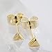 HONEYCAT Tiny Triangle Stud Earrings in 18k Gold Plate | Minimalist, Delicate Jewelry (G)