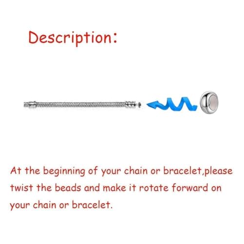 ARTCHARM .925 Sterling Silver Stopper Safety Chain Bead Charm for European Charm Bracelets4