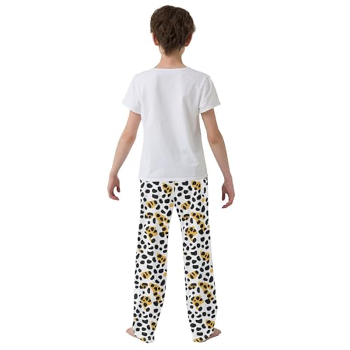 Boys' Pants Leopard Print Cheetah Spots Long Bottoms Jogger Pants Elastic Waist Trousers with Pockets S-XL3