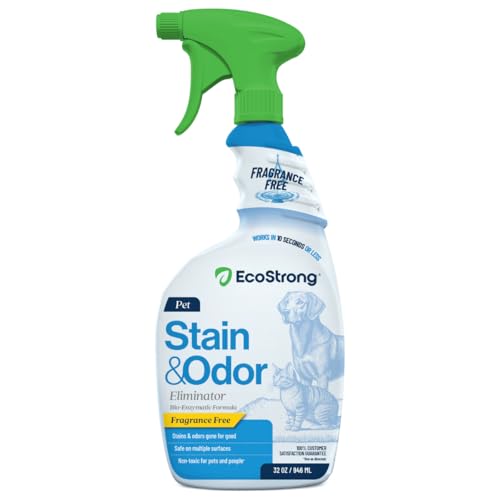 Eco Strong Pet Stain and Odor Remover - Cat Urine Enzyme Cleaner...