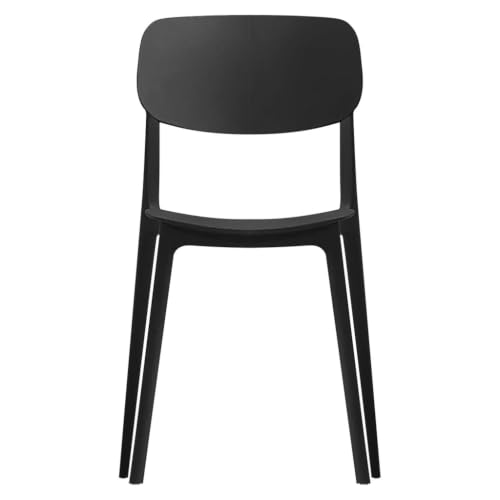 Image of Dream Furnishing - Set of 4 Stackable Dinning Chairs for Home Cafe Office Hotel for Indoor and Outdoor Patio (Black Set 4)
