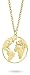 Produktbild Nuoli® Weltkugel Kette Gold (45 cm) Weltkarte Halskette für Damen und Herren